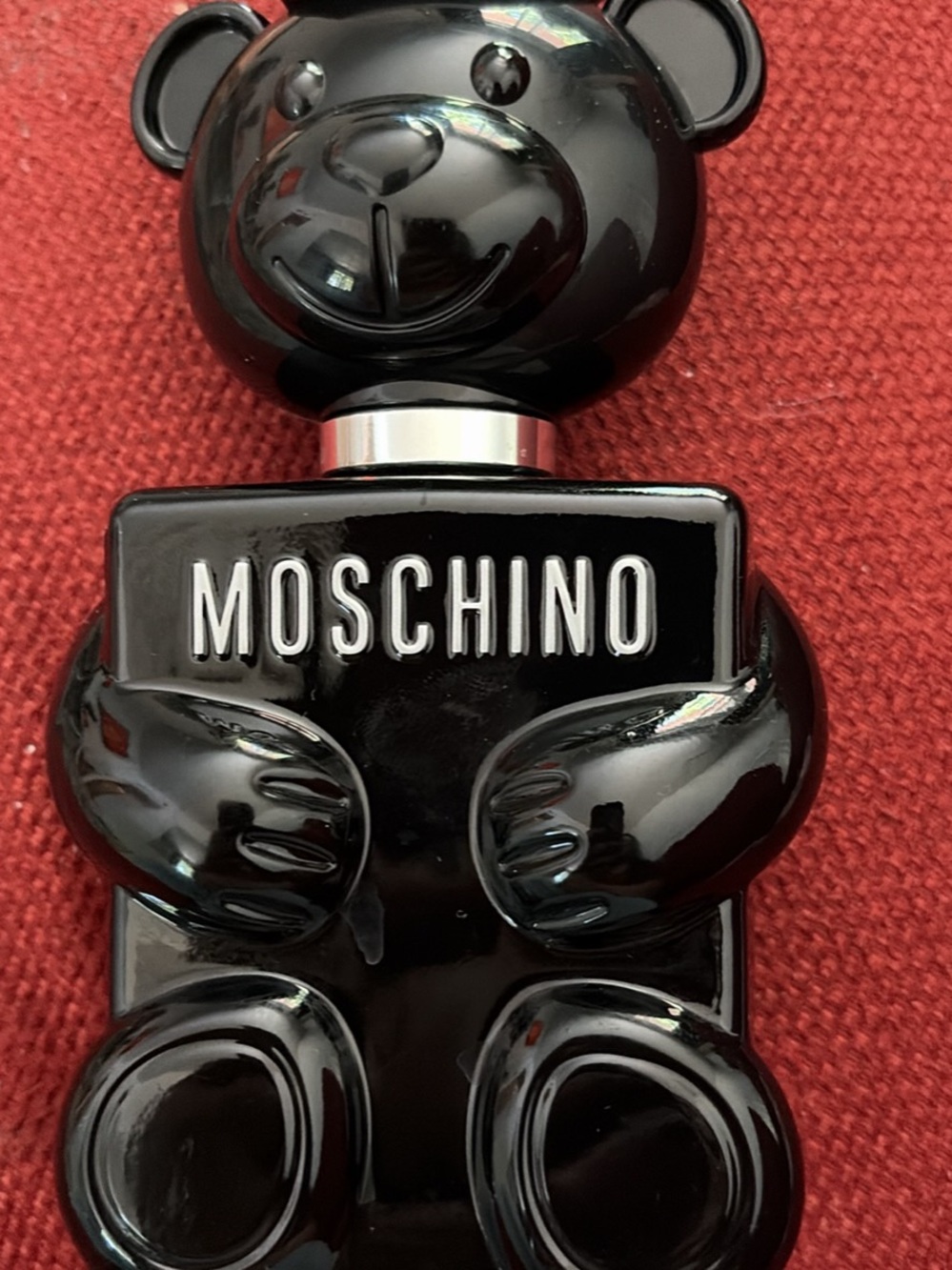 Moschino Black Glossy Bear Perfume Bottle